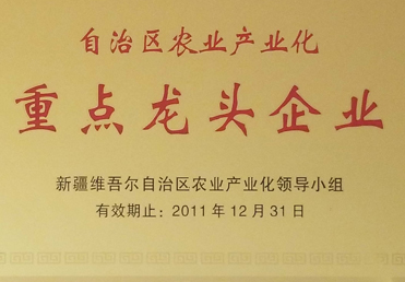 自治區(qū)農(nóng)業(yè)產(chǎn)業(yè)化重點(diǎn)龍頭企業(yè)